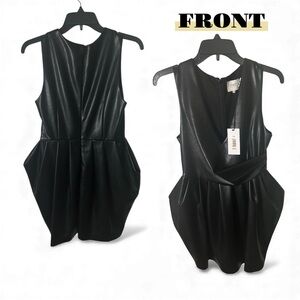 NWT One 33 Social Clothing Sleek Black Mini Dress size 8